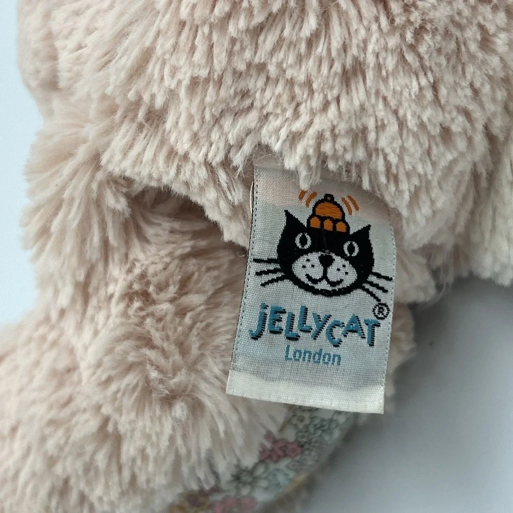JellyCat Medium Tessa Blossom Bunny London‎ Light Pink Plush RARE RETIRED VHTF